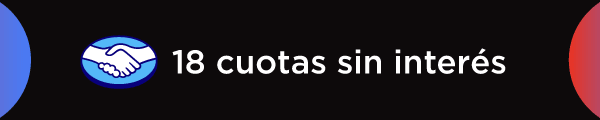 18 cuotas sin interés abonando con Mercado Pago.